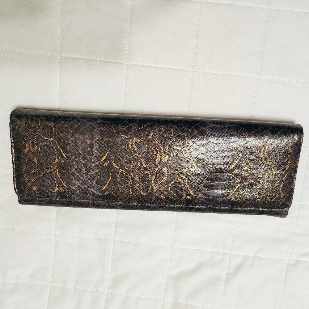 Rolfs Purple Rattler Oblong Clutch NWT